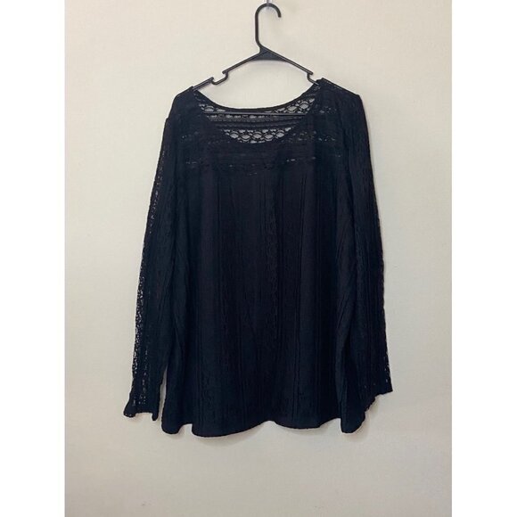 Lane Bryant long sleeve all-over lace top size 22/24 - Picture 1 of 6